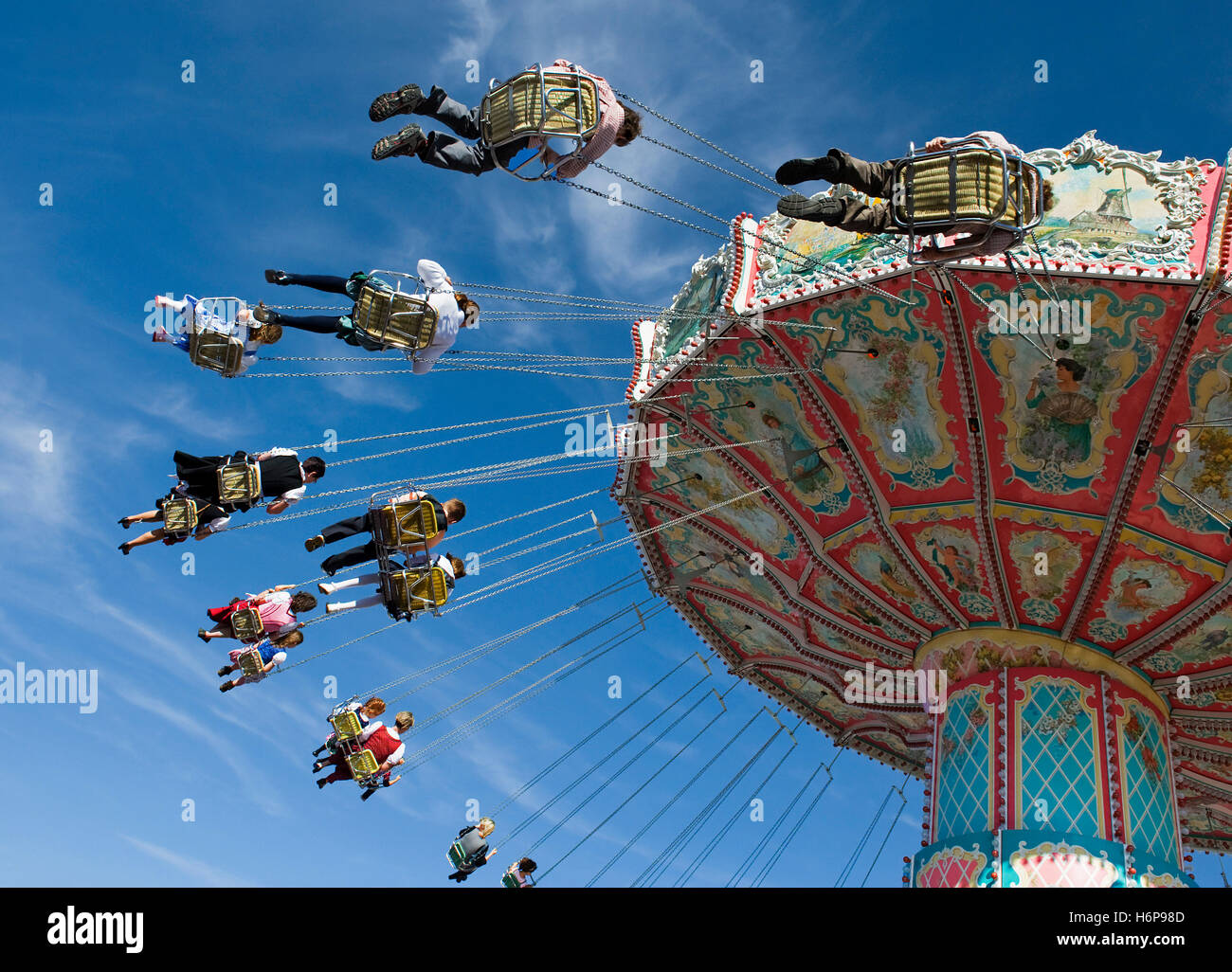 Whirligig auf dem oktoberfest Stockfoto