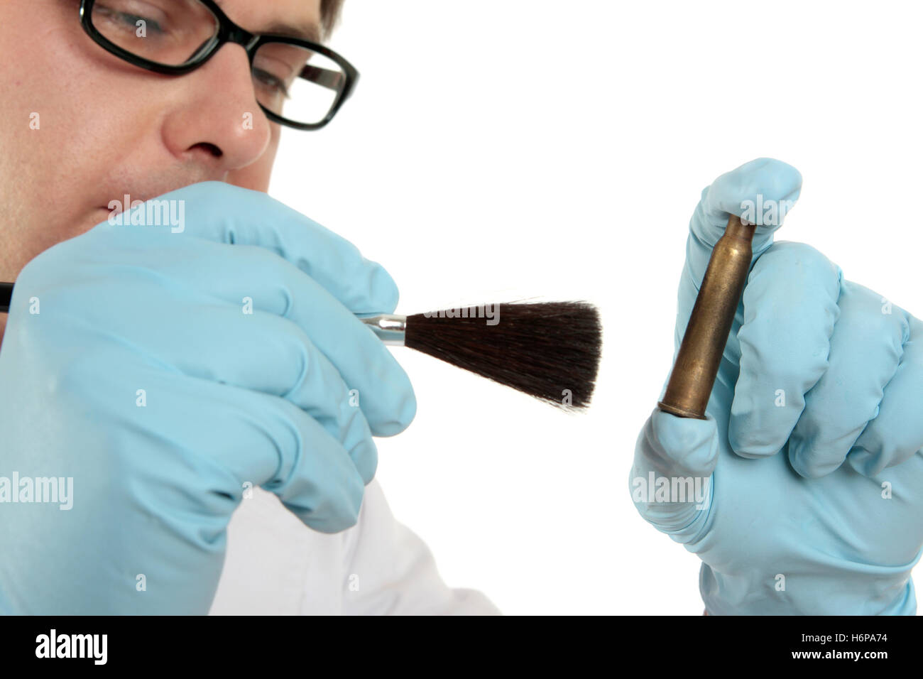 Chemiker Labor Wissenschaftler arbeiten im Gesundheitswesen Mann Wissenschaft männlichen maskulinen Kriminalität Pinsel Daten Informationen substratums Stockfoto