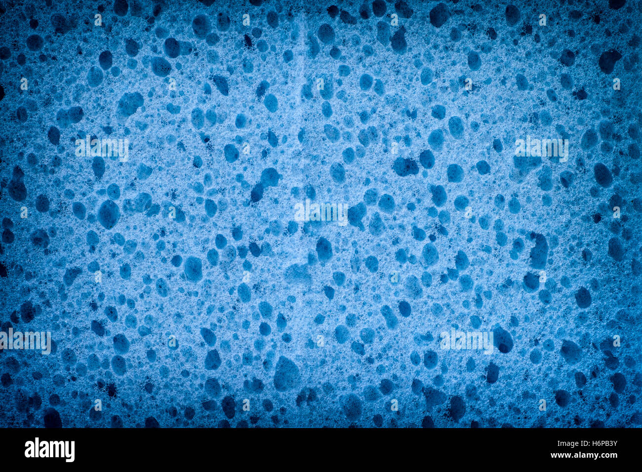 Blauer Schwamm Textur Hintergrund. Stockfoto