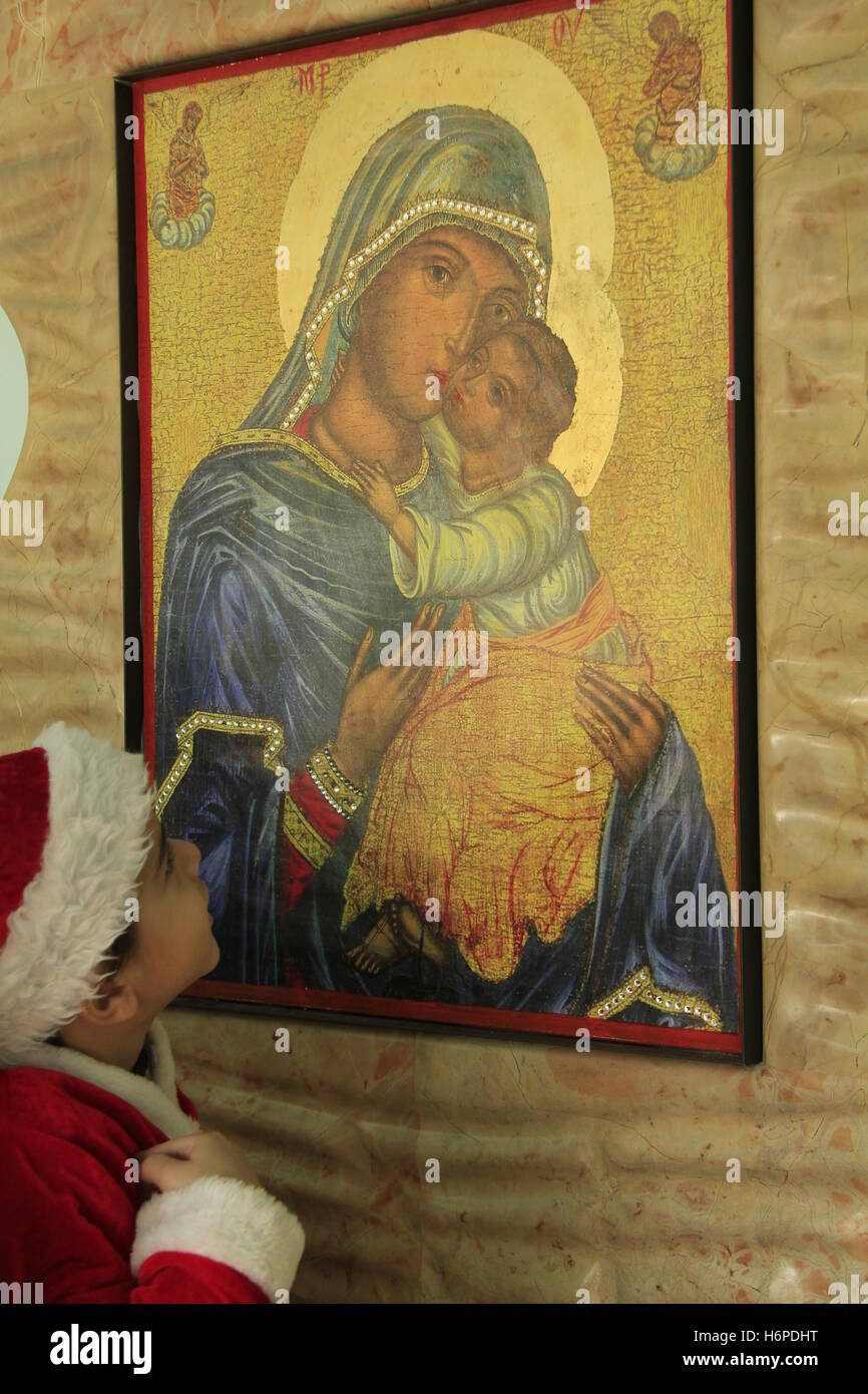 Israel, Galiläa, Weihnachtsfeiern in Nazareth Stockfoto