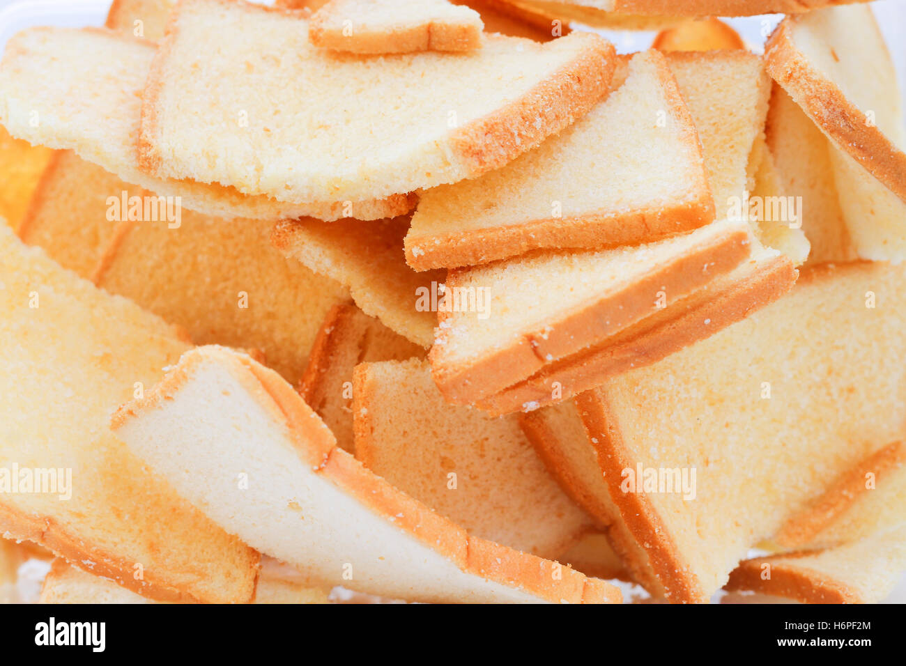 Scheibe Toast Brot Hintergrundtextur Stockfoto