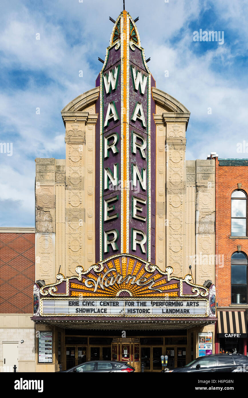 Warner Theatre, Erie, Pennsylvania, USA. Stockfoto