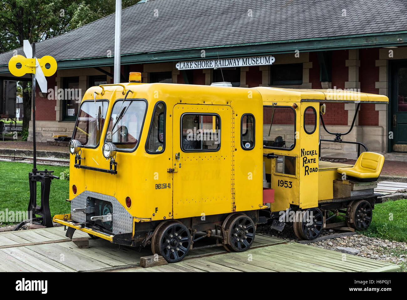 Lake Shore Eisenbahnmuseum, Nord-Ost, Pennsylvania, USA. Stockfoto