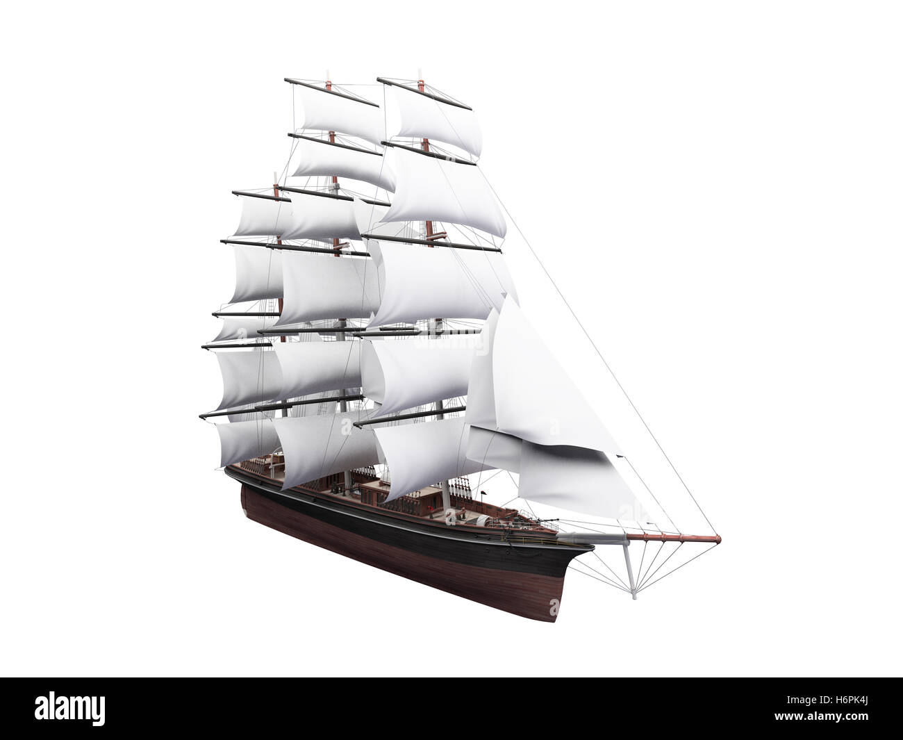 isolierte Verkehr Transport Spielzeug Transport Abbildung Schiff Segelboot Segelboot Galeere Regatta Boot nautischen Fregatte Stockfoto