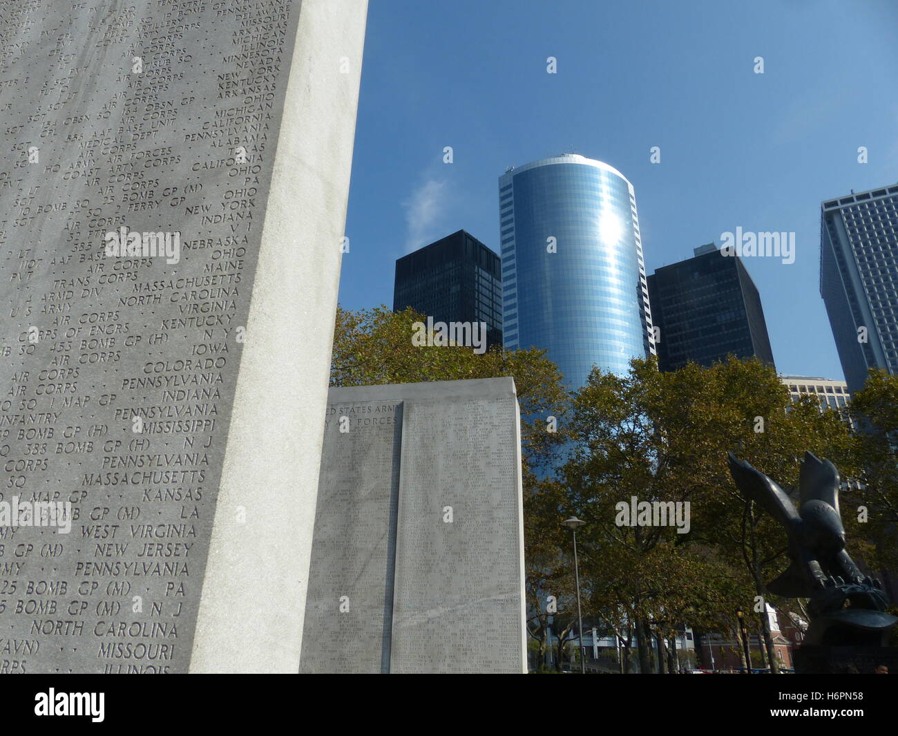 US-Küstenwache Denkmal, Battery Park, NY Stockfoto