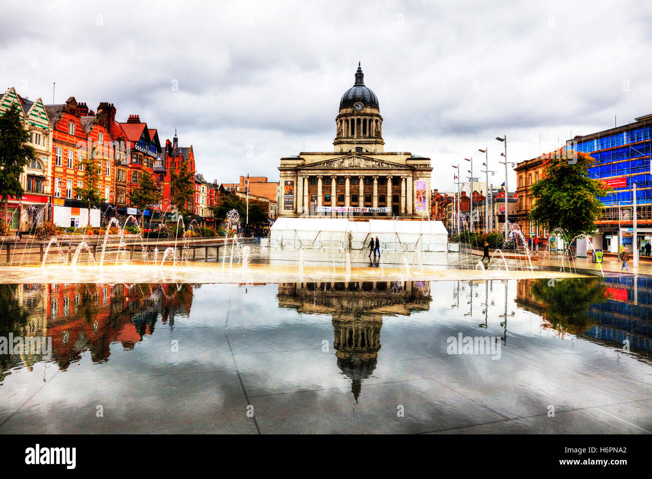 Nottingham City Hall Rat Haus Gebäude Marktplatz Fassade Nottinghamshire England GB UK EU Europäische Union Europa 1929 Stockfoto