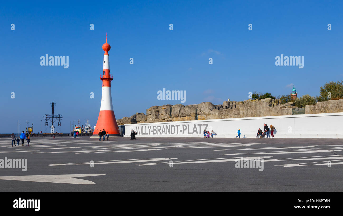 Bremerhaven, Willy-Brandt-Platz. Stockfoto