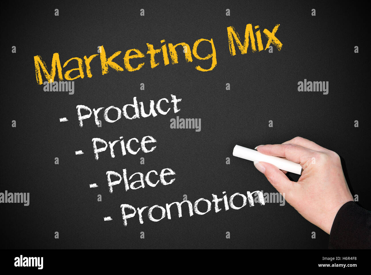 Marketing-mix Stockfoto