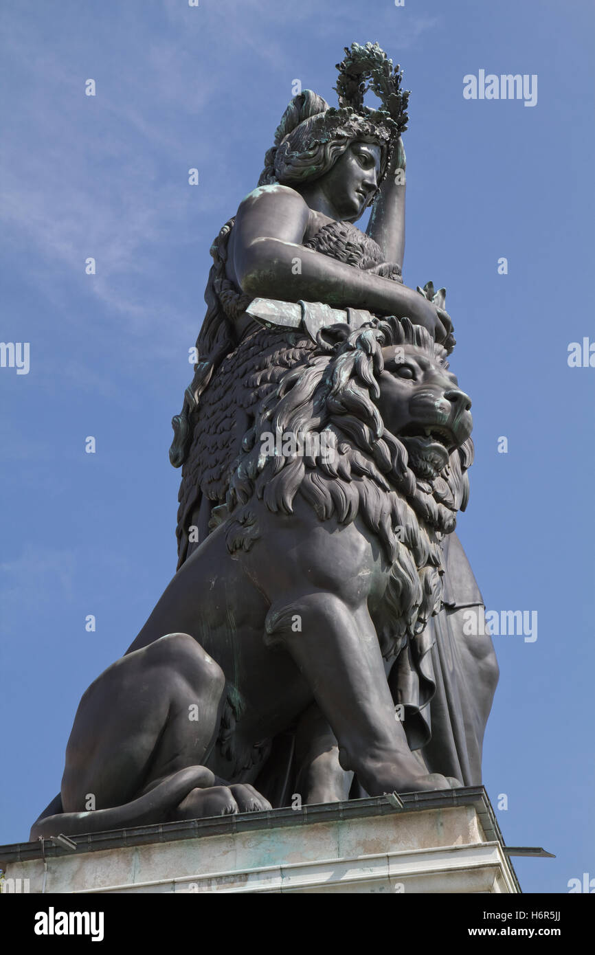 Bavaria-Statue in München, Bayern Stockfoto