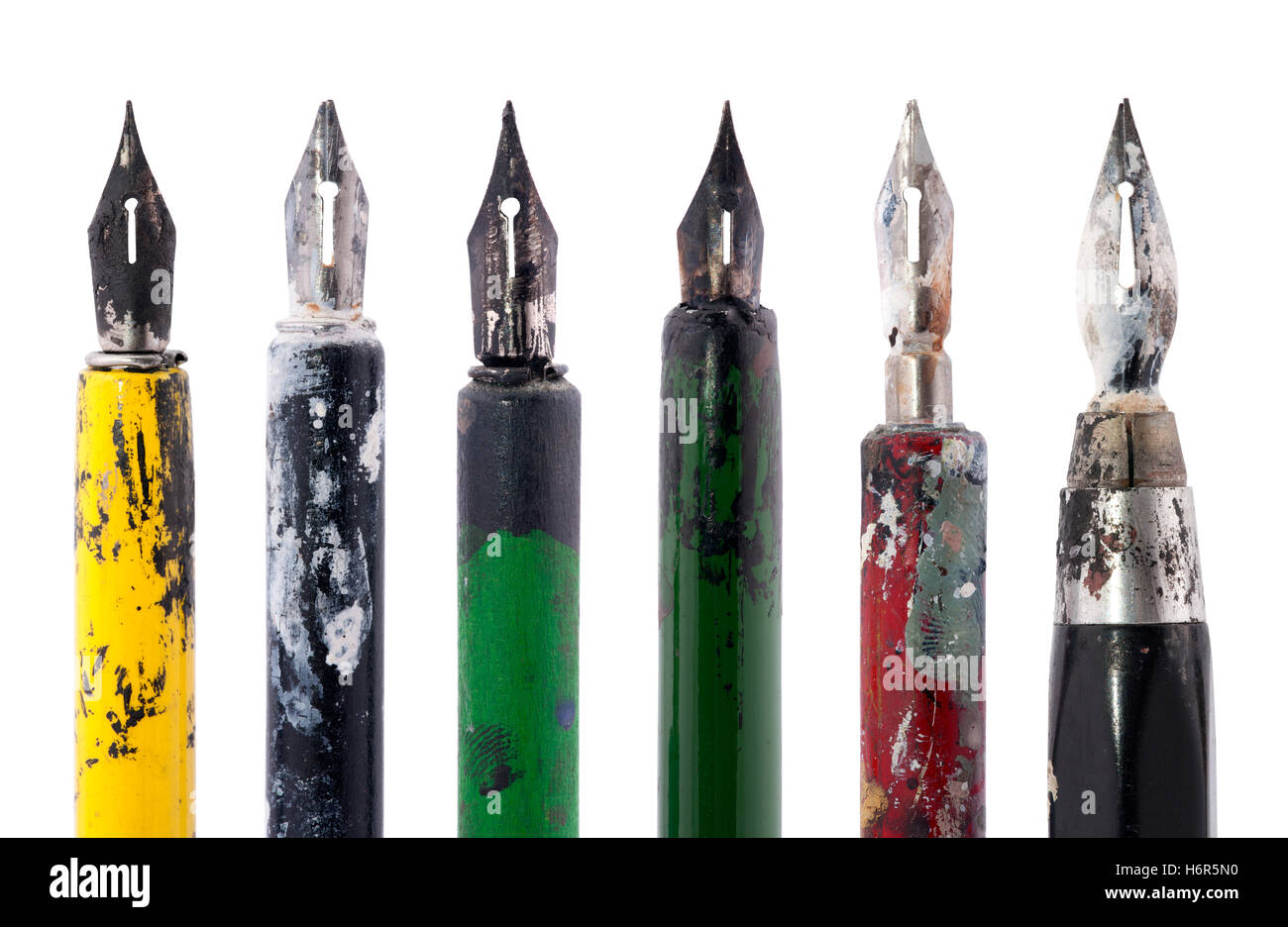 Schreiben schrieb, dass schreiben Werkzeug Objekt Makro Nahaufnahme Makro Aufnahme nahe Ansicht Kunst isoliert Farbe Closeup grün schwarz schreibt Stockfoto