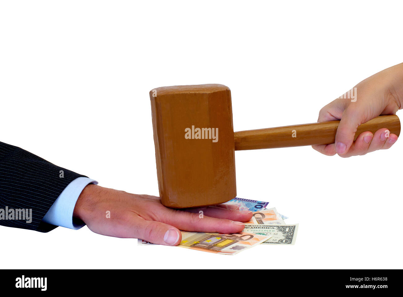 Gier zu stoppen Stockfoto