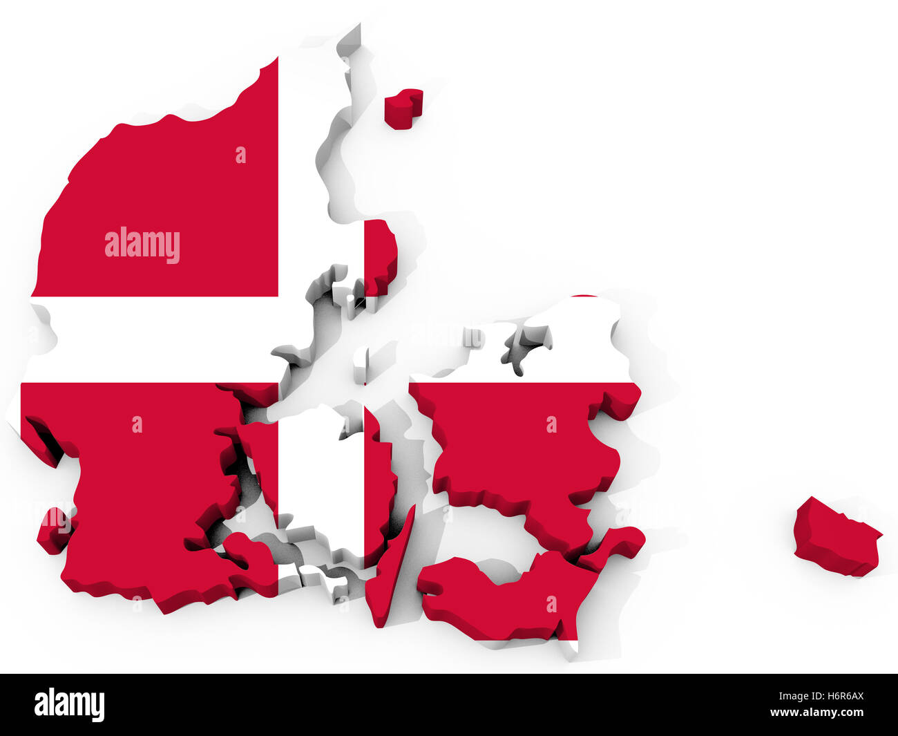 Europa-Dänemark Flagge Kopenhagen Viking dänischen Atlas Karte des Welt-Europa-Dänemark Flagge Kopenhagen Viking dänischen Königreich Stockfoto