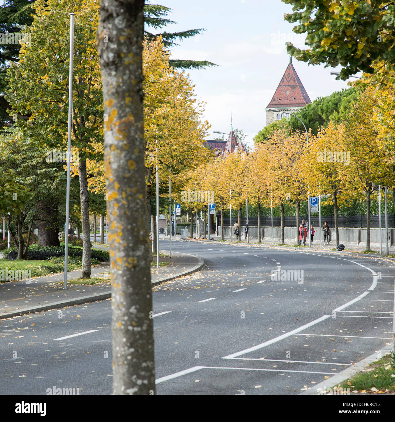 Herbst in Lausanne Stockfoto