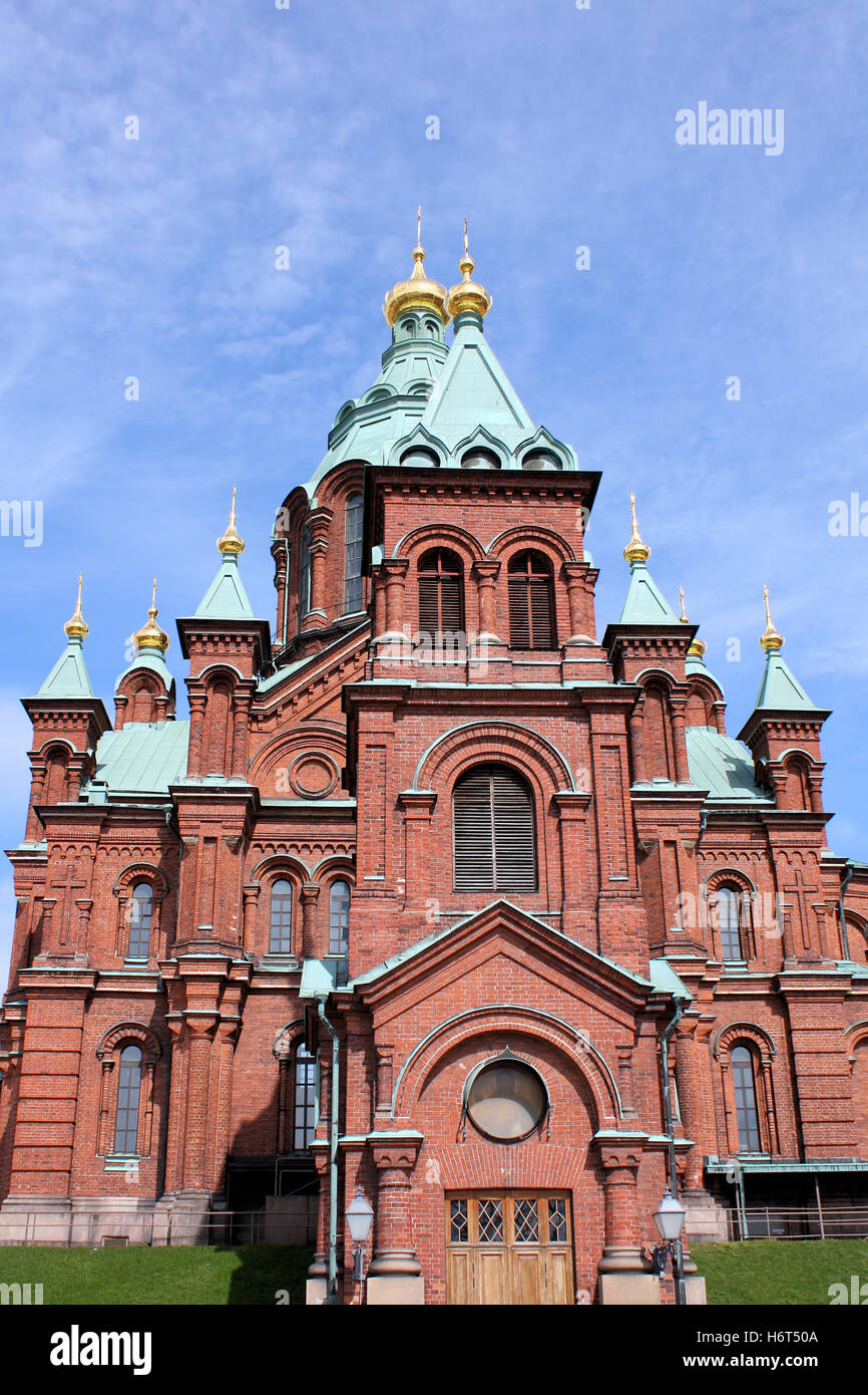 Uspensky Kathedrale von Helsinki Stockfoto