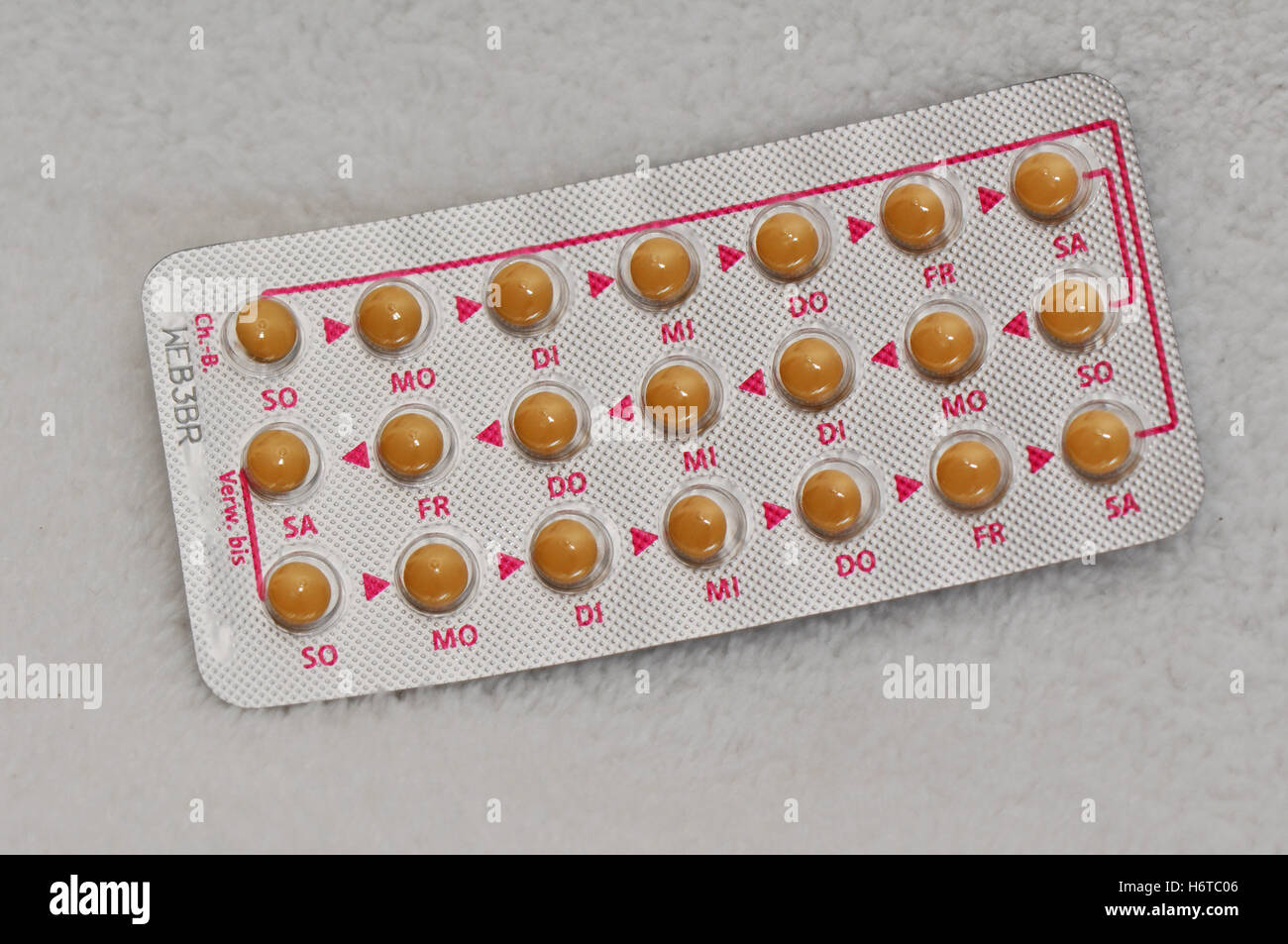 Geburtenkontrolle-Pille Stockfoto