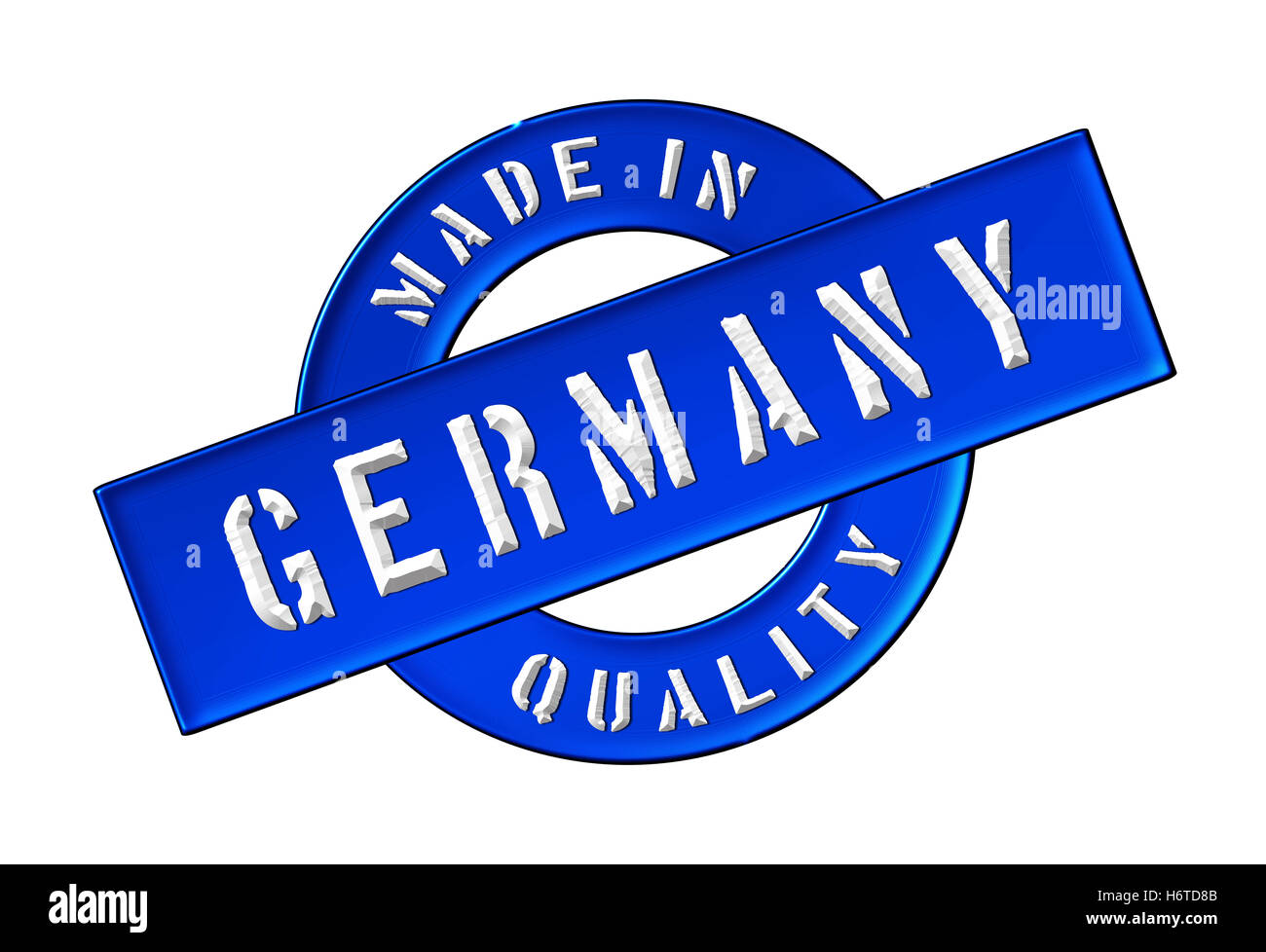 Deutsche Deutschland Bundesrepublik Deutschland blau Präsentation optional Stempel drucken deutsche Hersteller Länderwebsite original Stockfoto