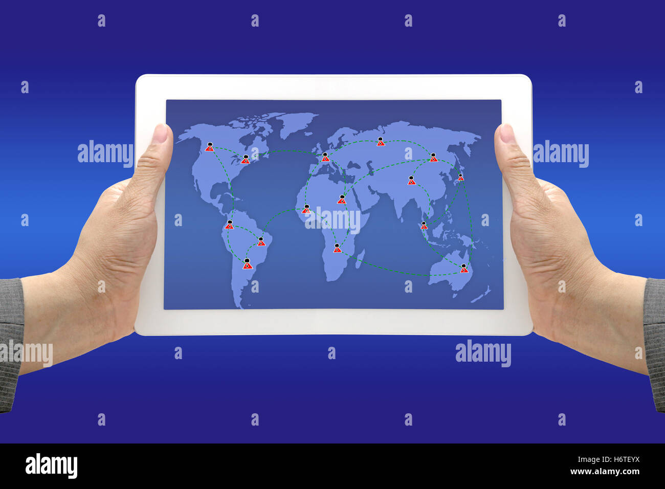 soziale, Kommunikation, Technologie, globale, Gesellschaft, Netzwerk, Büro, zeigen, Stockfoto