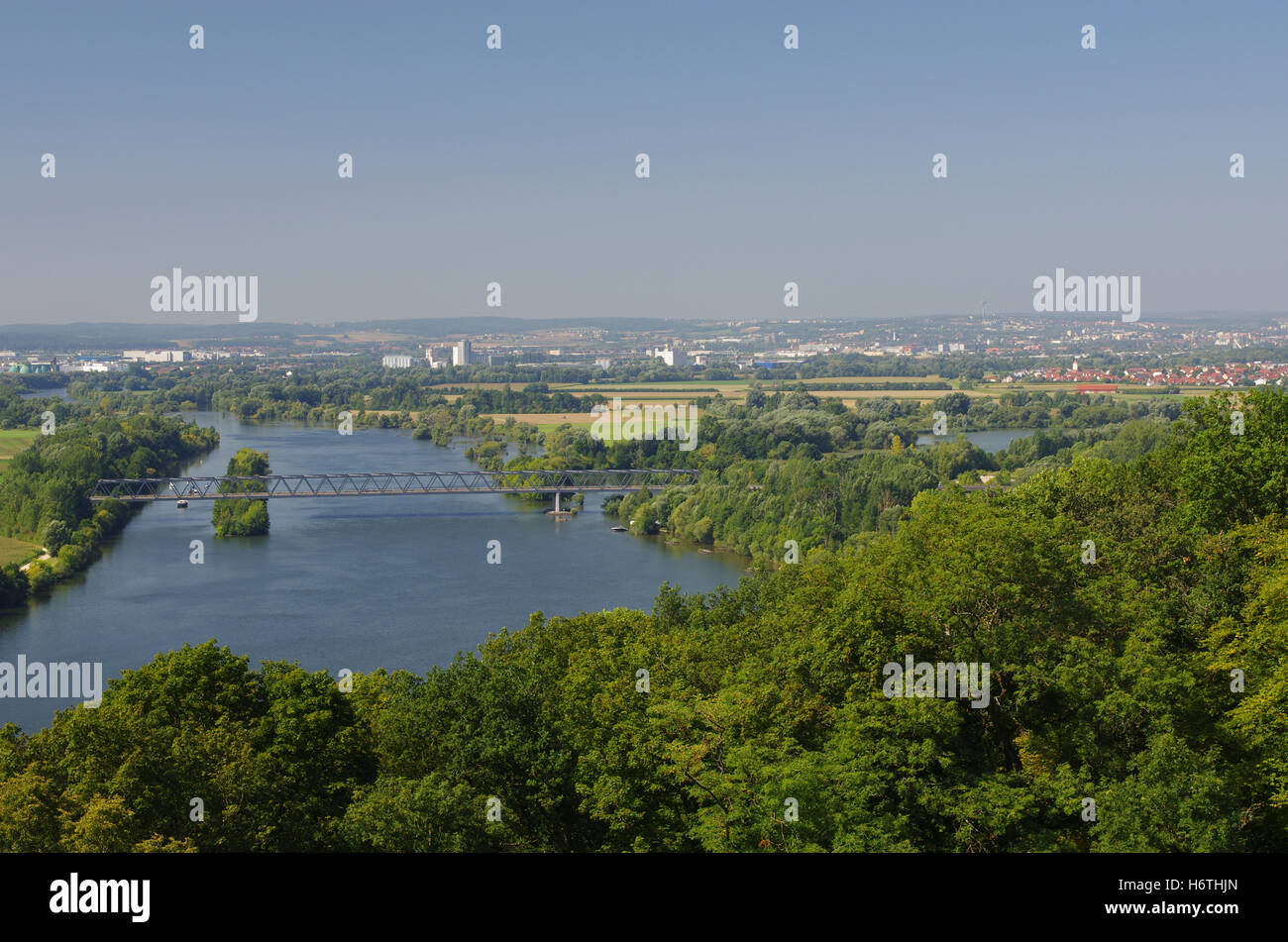 Blick von der Walhalla in regensburg Stockfoto
