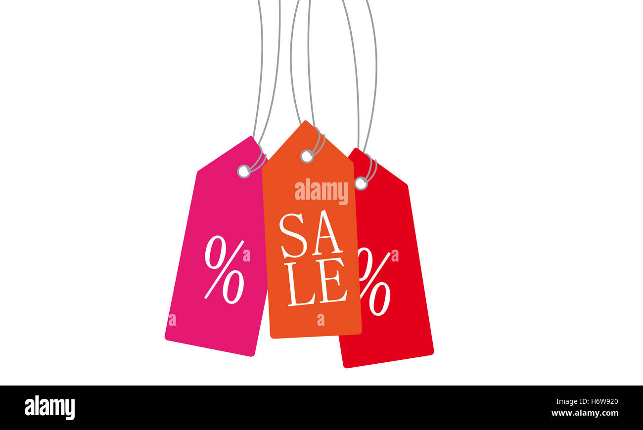 Label Angebot Prozentsatz Glattstellung Verkauf Hallen Mode Label Angebot Preis billig billige günstige Skontoprozentsatz Stockfoto
