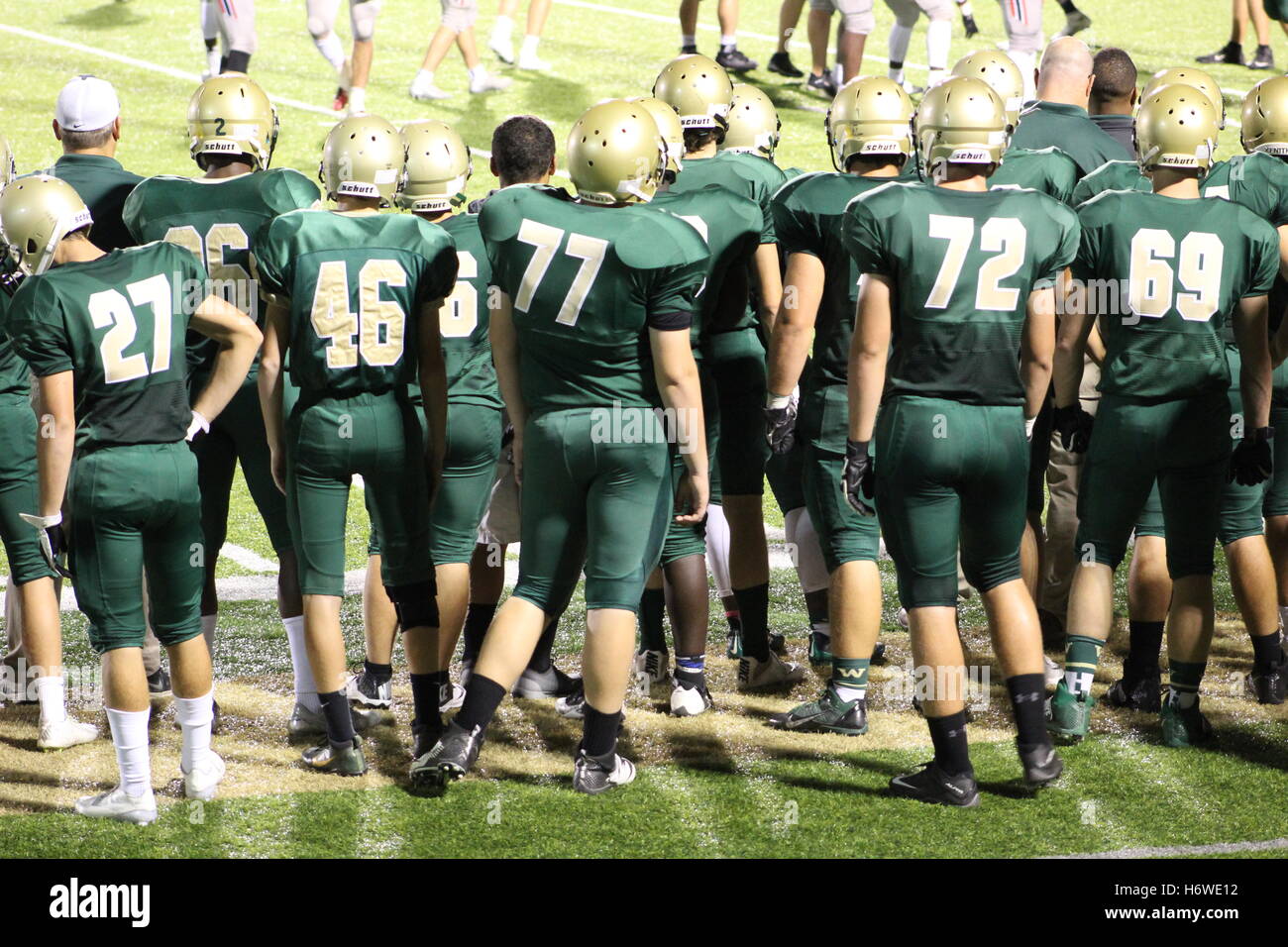 West Highschool in Iowa City, Iowa, Fußball Stockfoto