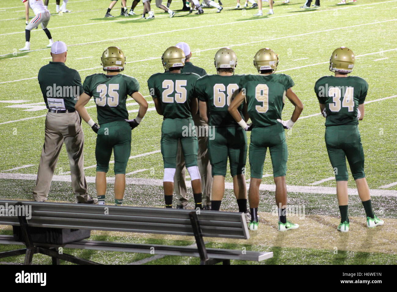 West Highschool in Iowa City, Iowa, Fußball Stockfoto