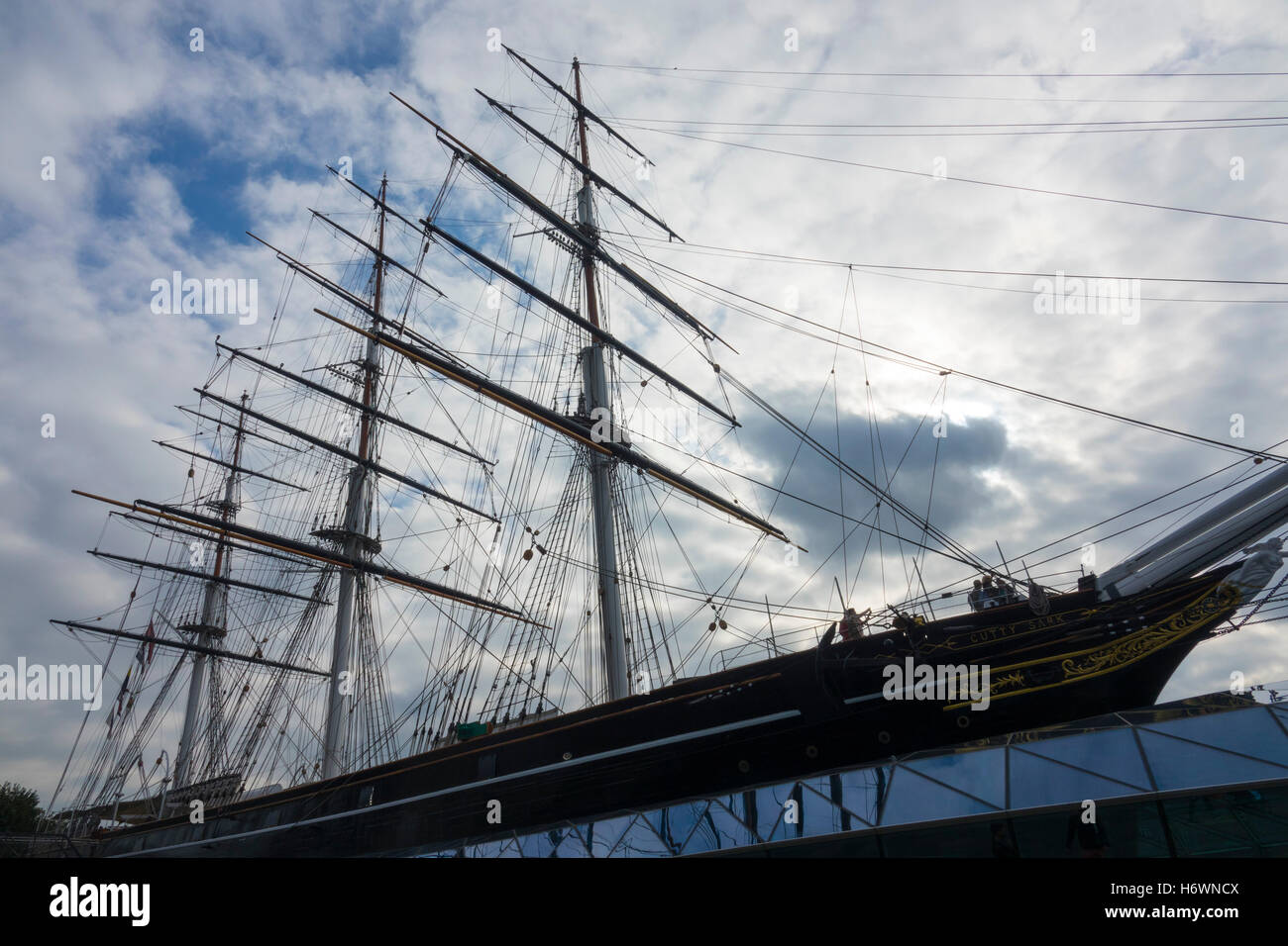 Cutty Sark - Segelschiff und Museum in Greenwich Stockfoto