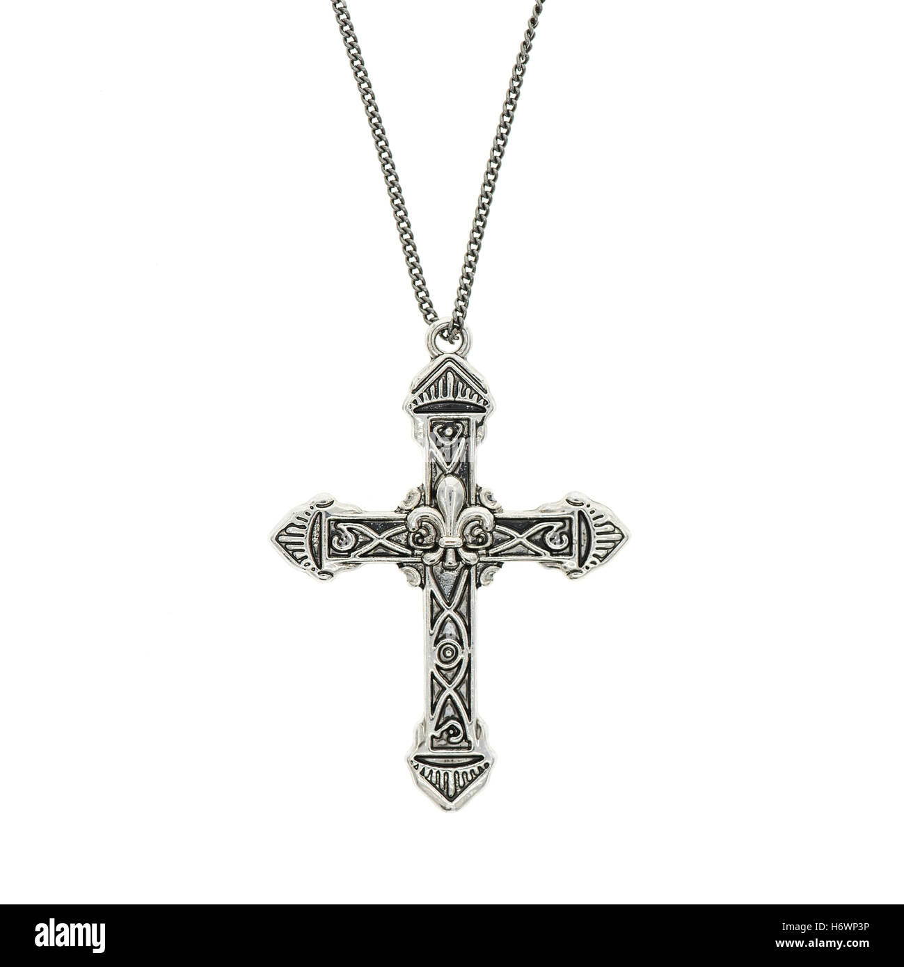 Nahaufnahme von Kreuz Anhänger Stockfoto