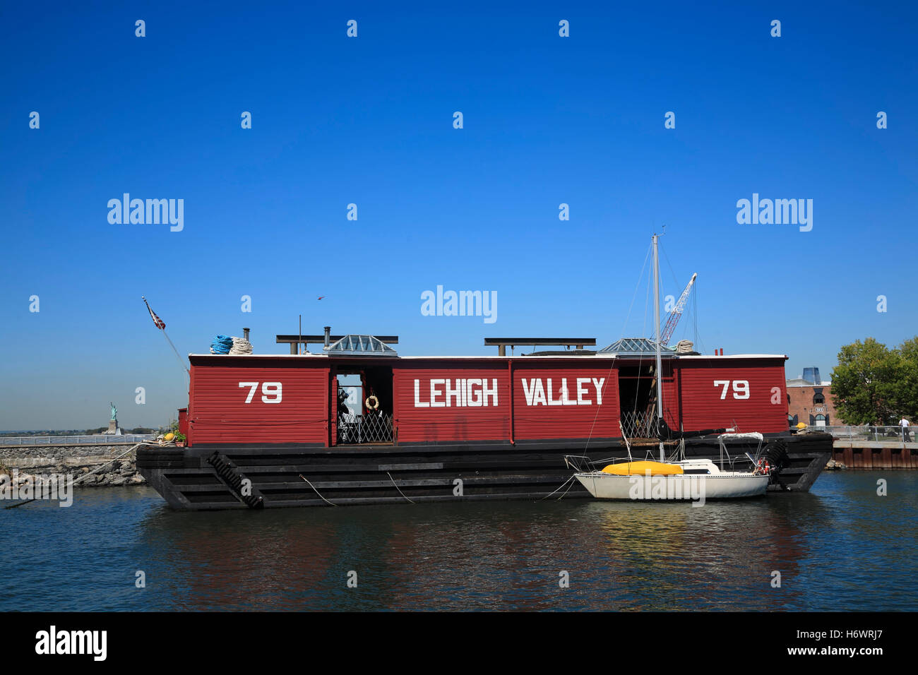 Lehigh Valley 79, Barge Waterfront Museum, Red Hook, Brooklyn, New York, USA Stockfoto