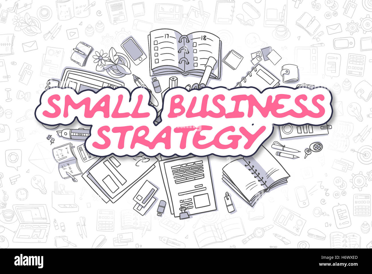 Small Business Strategie - Business-Konzept. Stockfoto
