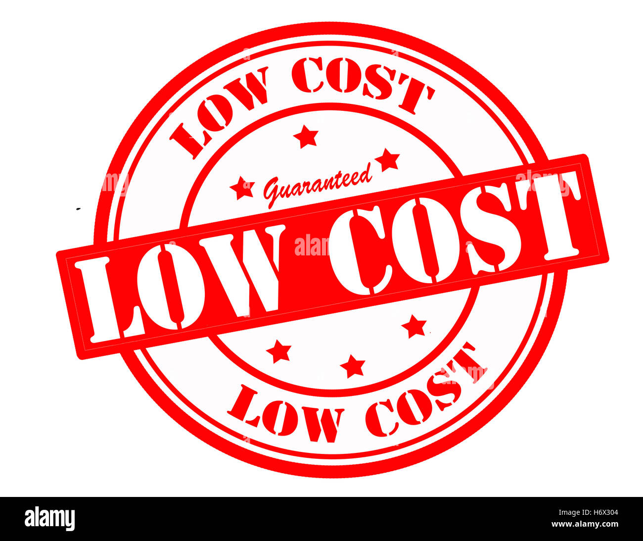 Stempel mit Text-low-Cost innen, Vektor-illustration Stockfoto