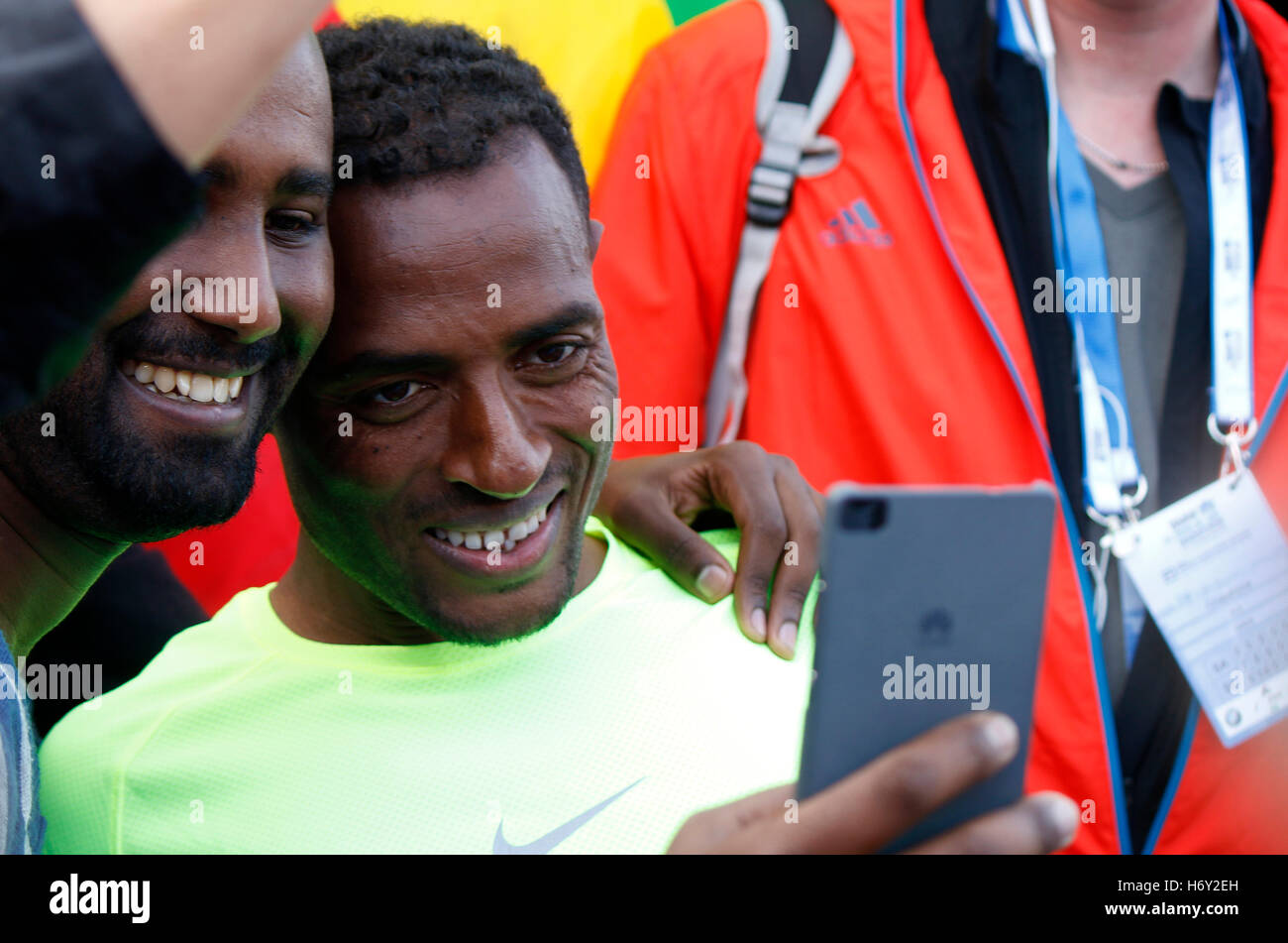 der Gewinner des Marathon: Kenenisa Bekele - Berlin-Marathon, 25. September 2016, Berlin. Stockfoto