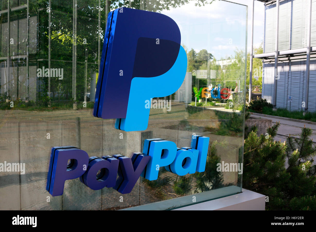 Logo der Marke "PayPal", Berlin. Stockfoto