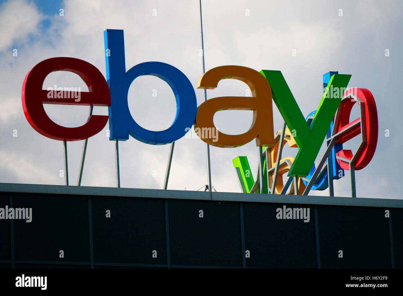 Logo der Marke "EBay", Berlin. Stockfoto