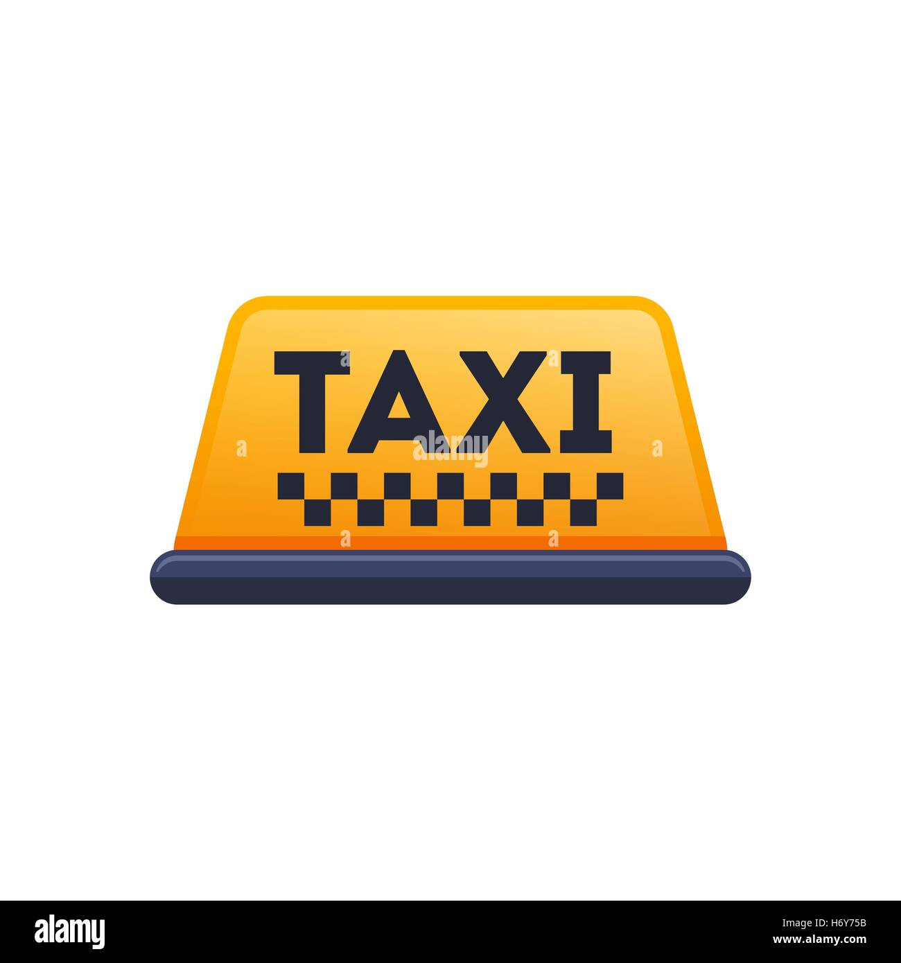 Flache Taxi orange Symbol Zeichen. Taxi-app Stock Vektor