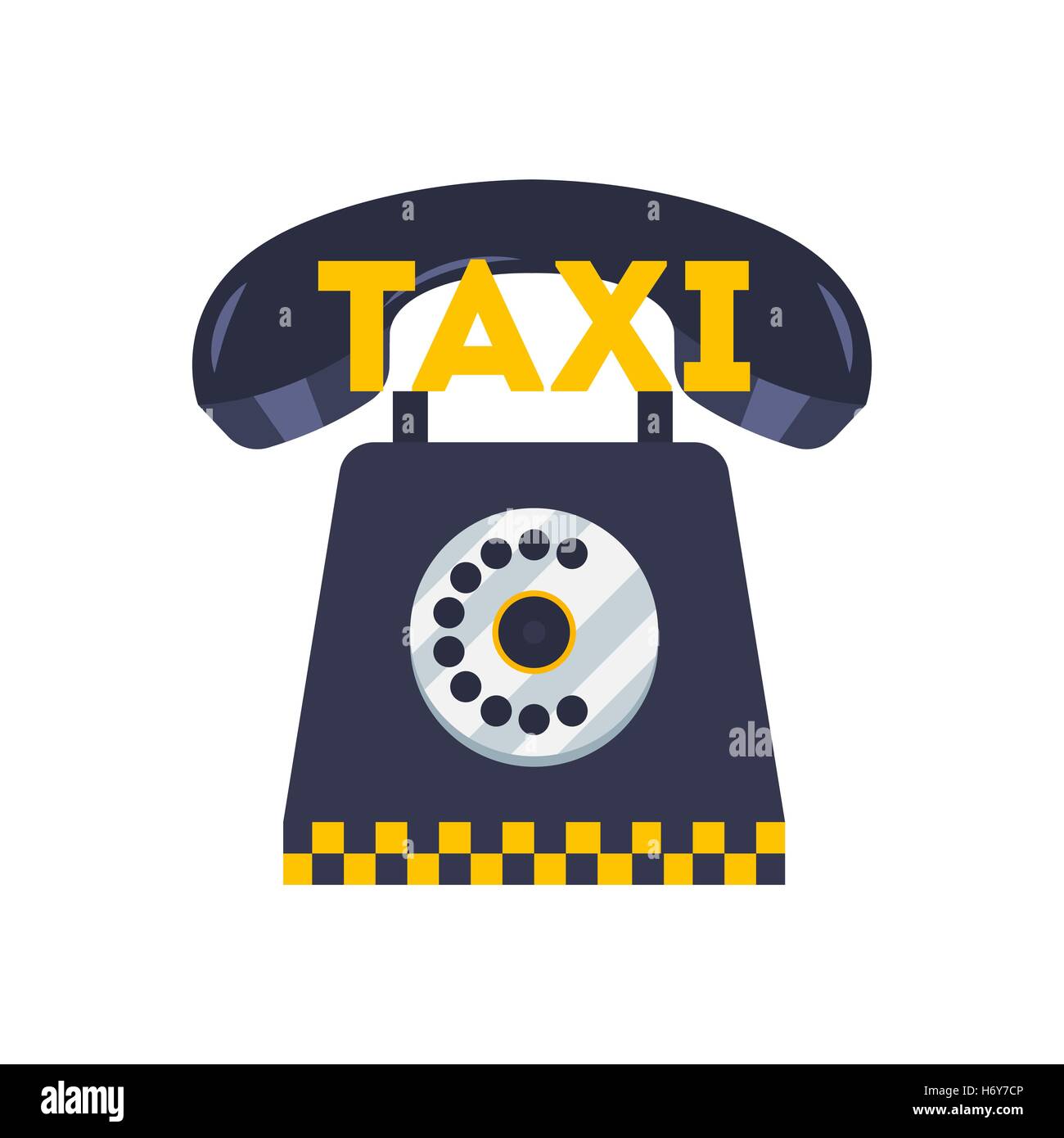 Taxi Telefon-Symbol. Flache Darstellung der Taxi Telefon Vektor-Icons für Web. Stock Vektor