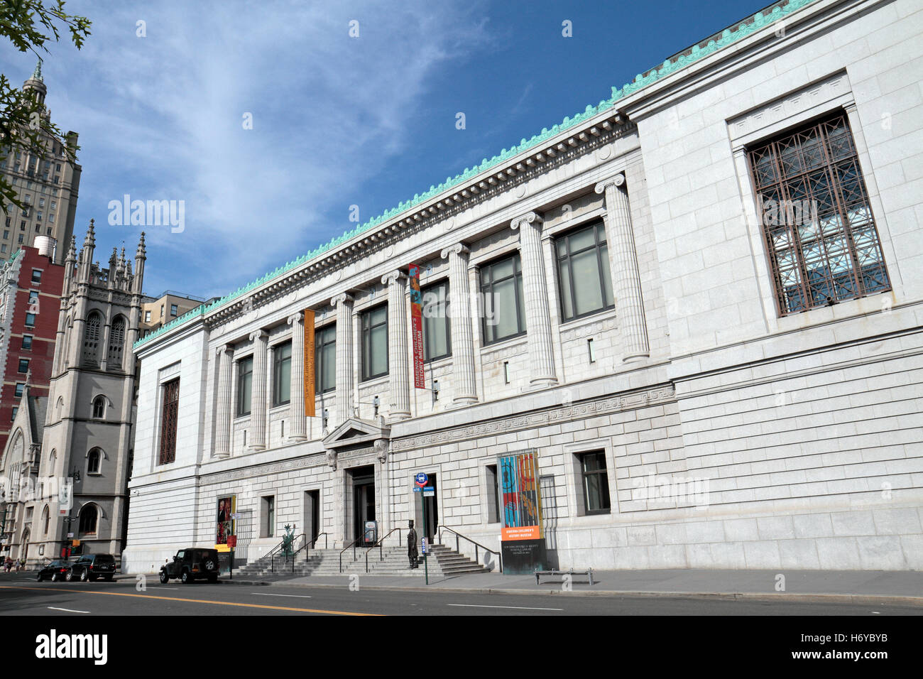 Die New York Historical Society am Central Park West in Manhattan, New York, Vereinigte Staaten von Amerika. Stockfoto