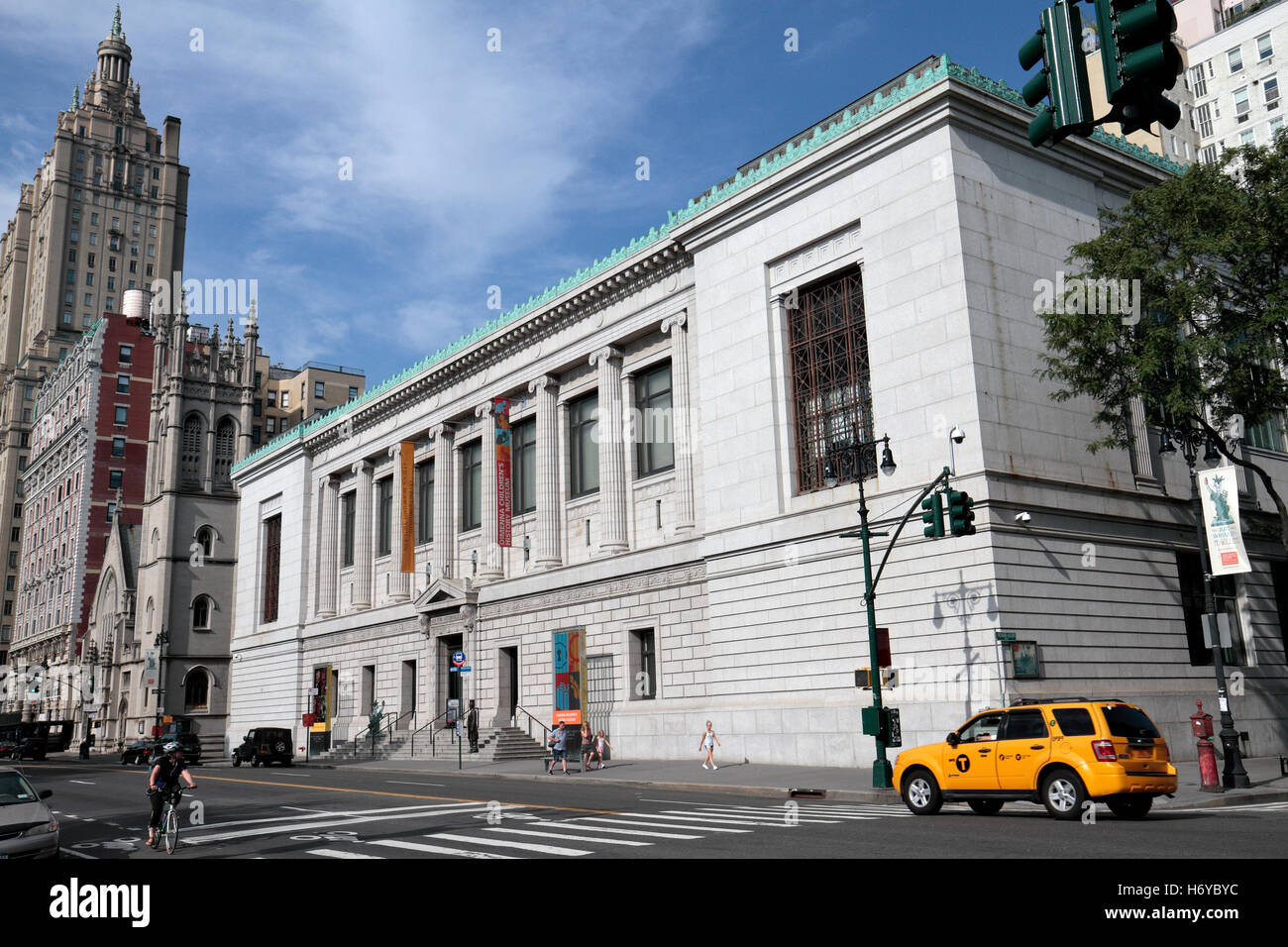 Die New York Historical Society am Central Park West in Manhattan, New York, Vereinigte Staaten von Amerika. Stockfoto