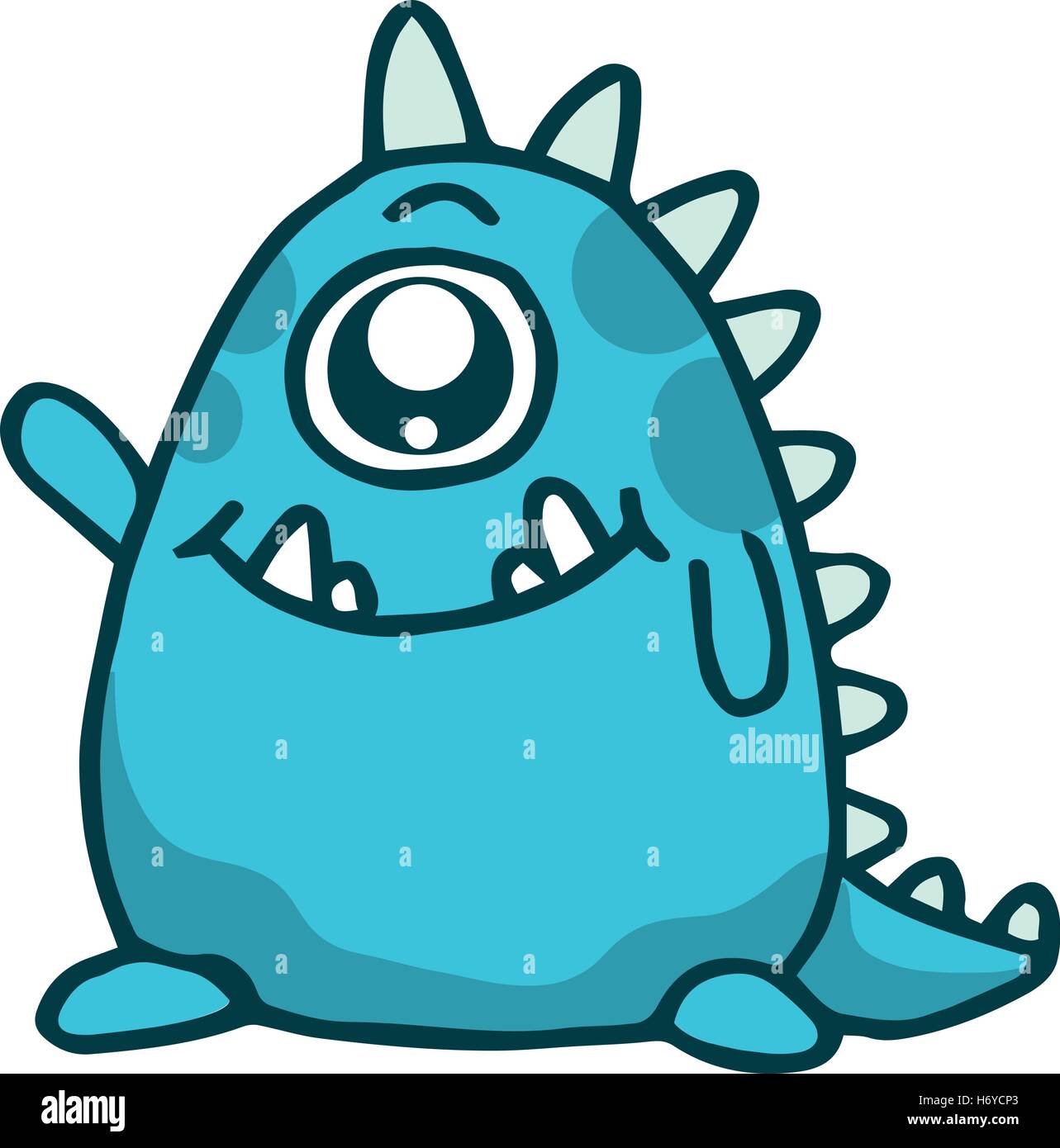 Süße Monster-Vektor-Illustration-t-shirt-Design-Kollektion Stock