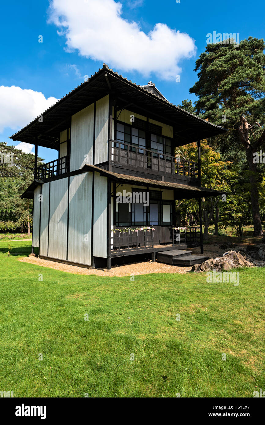 Japanisches Haus mit Garten, Fanhams Hall, Ware Stockfoto