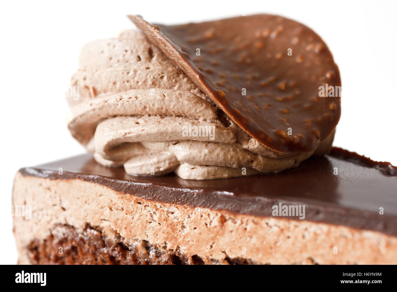 Geschichtete Schokoladenkuchen Stockfoto