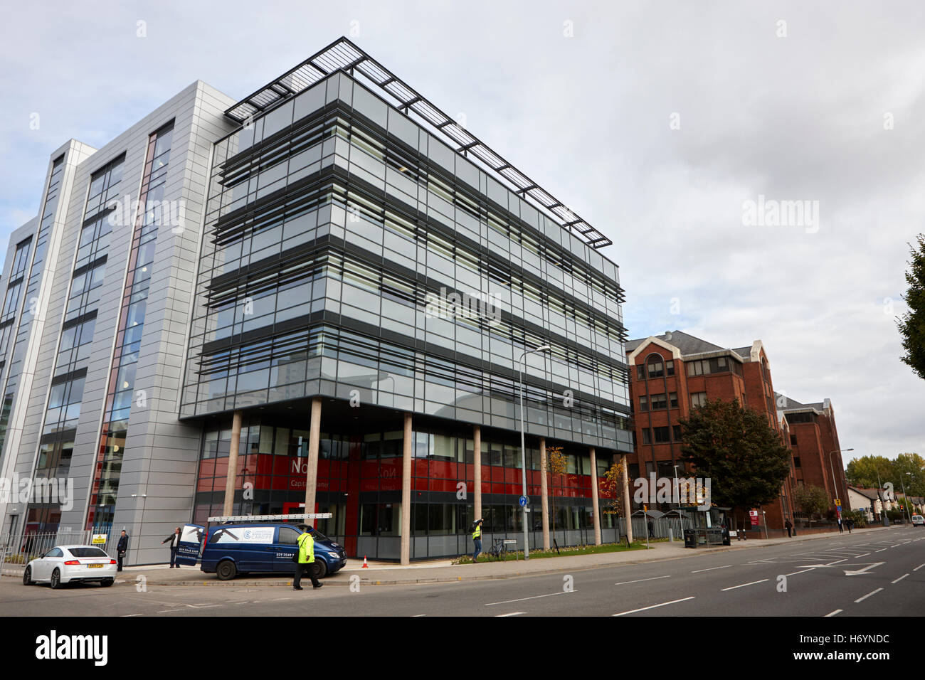 öffentliche Gesundheit wales hq No2 2 Hauptstadt Quartal Bürogebäude Cardiff Wales Großbritannien Stockfoto