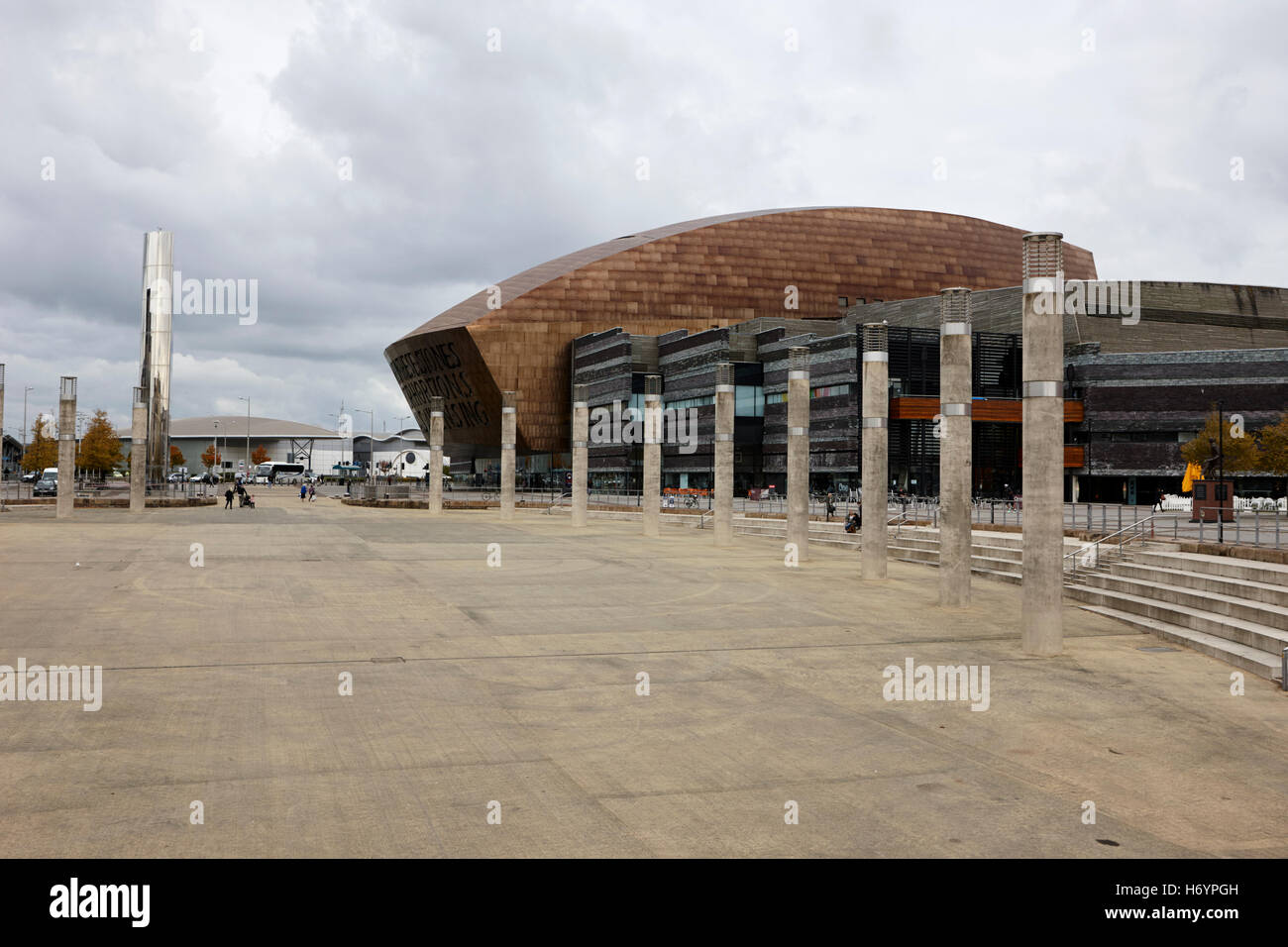 Roald Dahl Plass Cardiff Bucht Wales Großbritannien Stockfoto