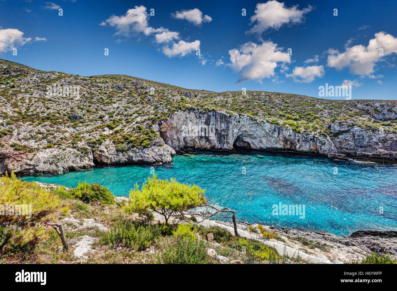 Porto Limnionas in Zakynthos Island, Griechenland Stockfoto