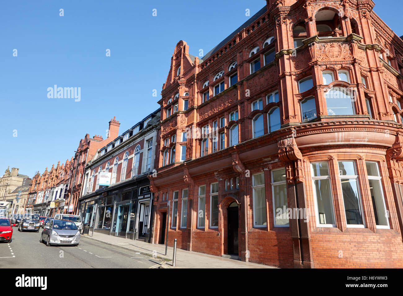Straße-Bibliothek und Wigan Bibliothek ehemalige städtische Gebäude England United Kingdom Stockfoto