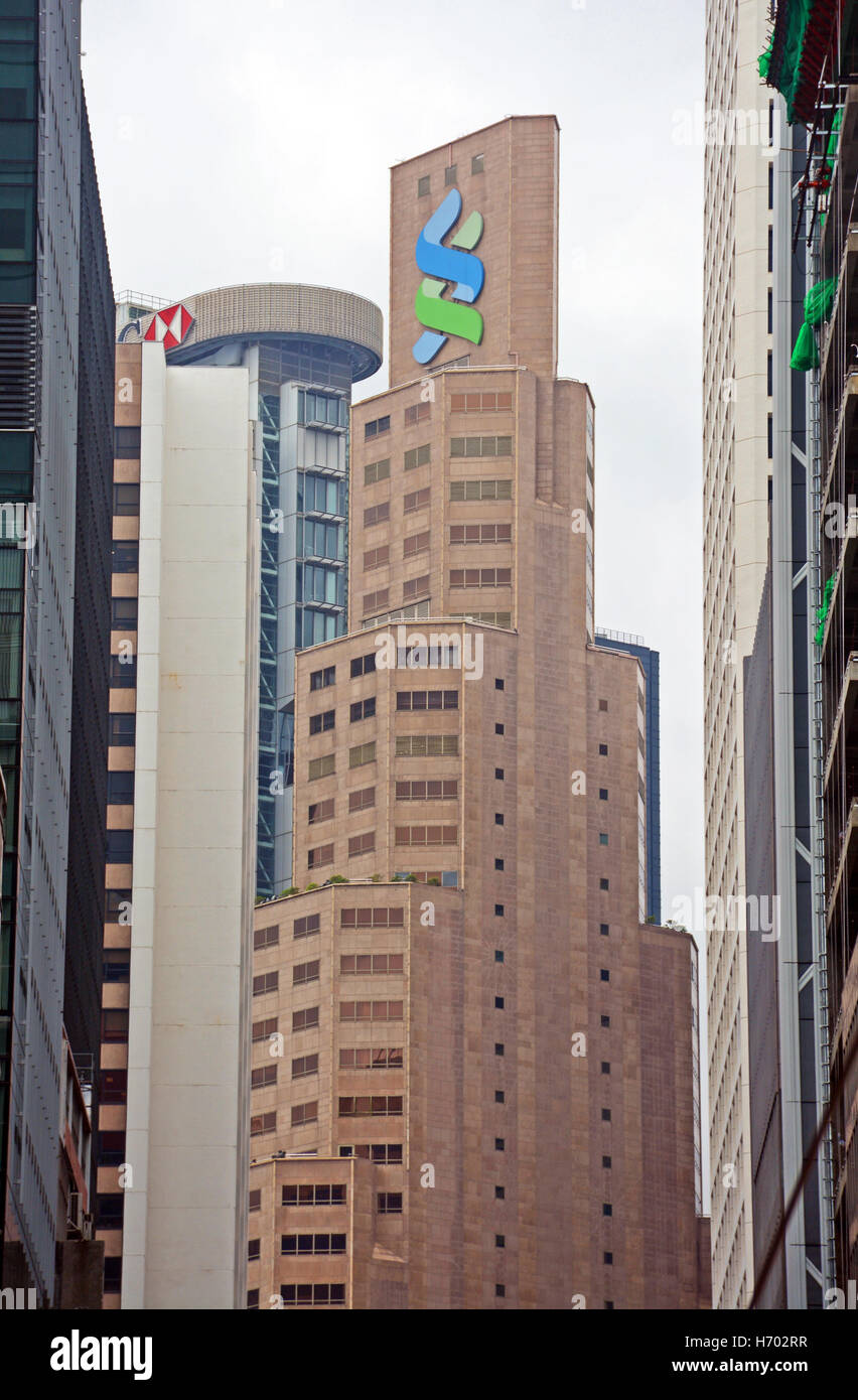 Standard Chartered Bank Hong Kong Insel China Stockfoto