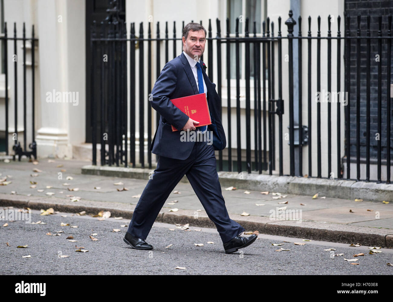 David Gauke, Chief Secretary an die Staatskasse kommt in der Downing Street für eine Kabinettssitzung Stockfoto
