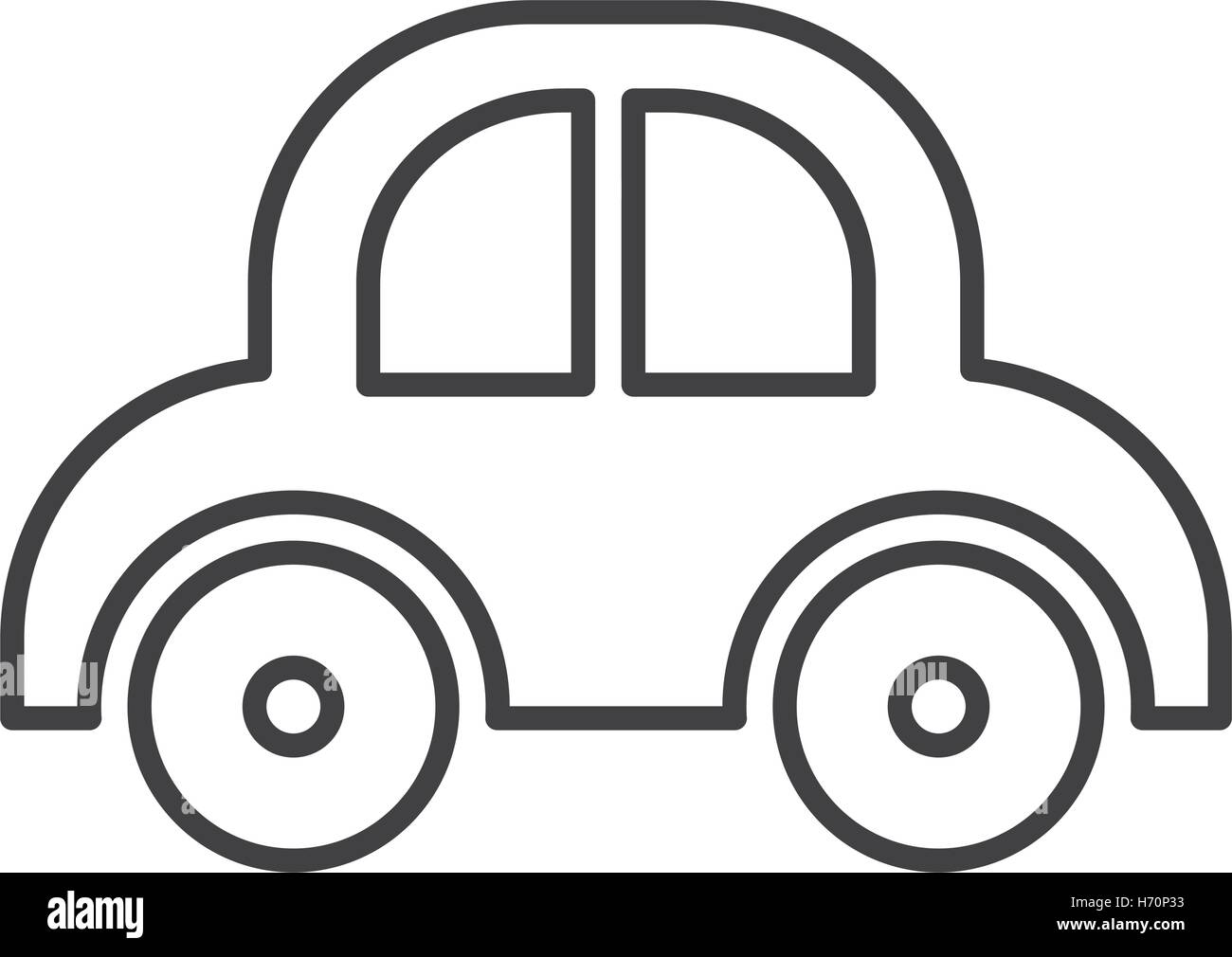 Silhouette von Baby Auto Spielzeug auf weißem Hintergrund Silhouette von Baby Auto Spielzeug auf weißem Hintergrund