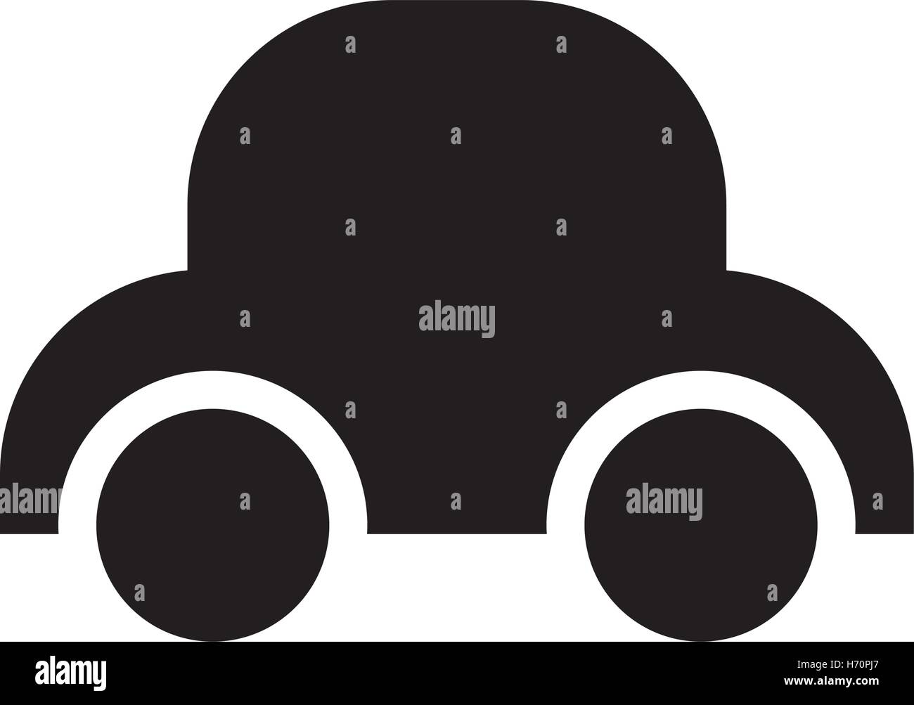 Silhouette von Baby Auto Spielzeug auf weißem Hintergrund.  Vektor-illustration Stock-Vektorgrafik - Alamy