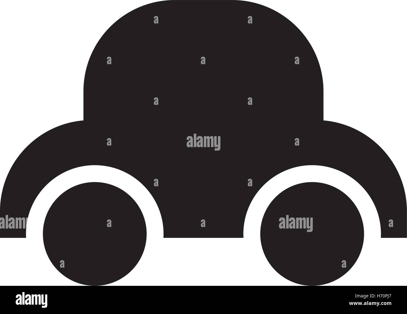 Silhouette von Baby Auto Spielzeug auf weißem Hintergrund Silhouette von Baby Auto Spielzeug auf weißem Hintergrund