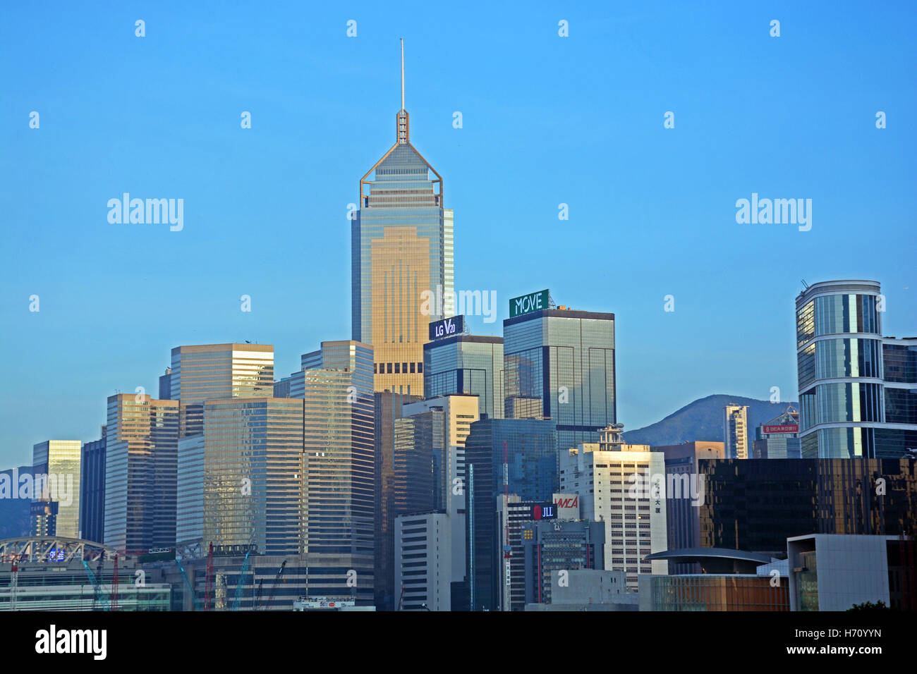 Skyline von Hong Kong Island China Stockfoto